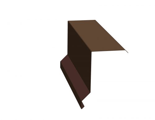 Závětrná lišta horní, RŠ 250 mm, délka 3 m - RAL 8028 tmavě hnědá