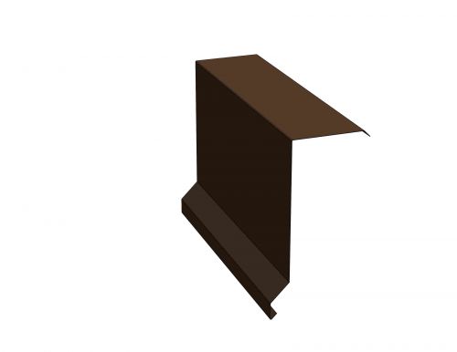 Závětrná lišta horní, RŠ 310 mm, délka 3 m - RAL 8028 tmavě hnědá
