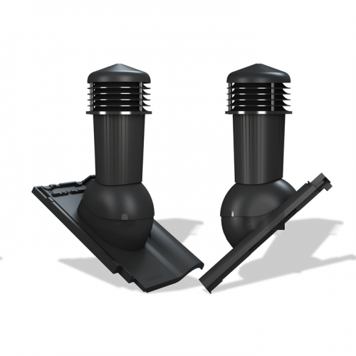 Větrací komínek K97 pro pálené krytiny Samba 11 WIRPLAST - Barva černá RAL 9005