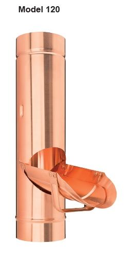 Zachytávač vody ⌀ 120 mm KJG, Cu - měď