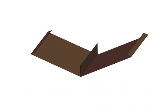 Úžlabí se stojatou drážkou, RŠ 620 mm, délka 3 m - RAL 8028 tmavě hnědá