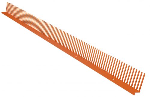 Hřeben okapu 60 mm (výška zubů) x 1 mb - RAL 8004 cihlový
