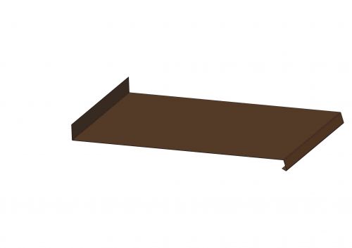 Parapet, RŠ 400 mm, délka 1 m - RAL 8028 tmavě hnědá