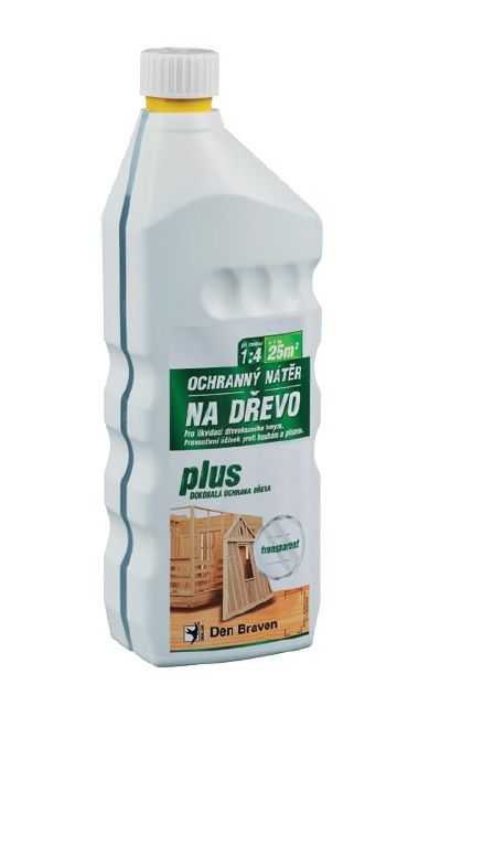 Ochranný nátěr na dřevo PLUS Den Braven - TRANSPARENT (1 kg)