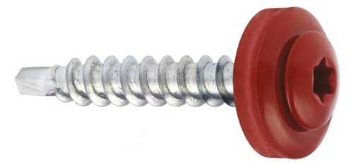 Klempířský šroub barevný 4,8 x 35 mm - RAL 3009 červená