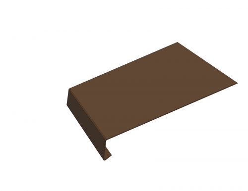 Okapnička pod fólii, délka 1 m - RAL 8028 tmavě hnědá