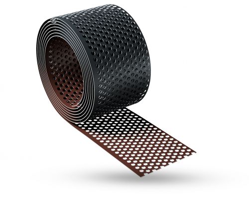 Okapová mřížka kovová Pz lak.120 mm - RAL 3009 červená
