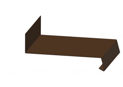 Parapet, RŠ 155 mm, délka 1 m - RAL 8028 tmavě hnědá