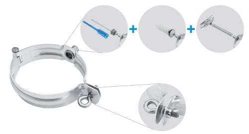 Svodová objímka bez hrotu Ø 120 mm, KJG, Ti - Zn