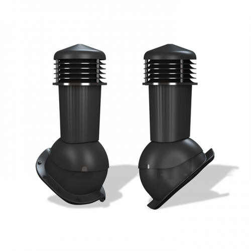 Větrací komínek K94 pro plechové krytiny WIRPLAST - Barva černá RAL 9005